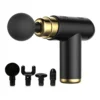 Mini massagepistol – kompakt och kraftfull muskelmassager med 6 hastigheter, 4 massagehuvuden och usb-c-laddning