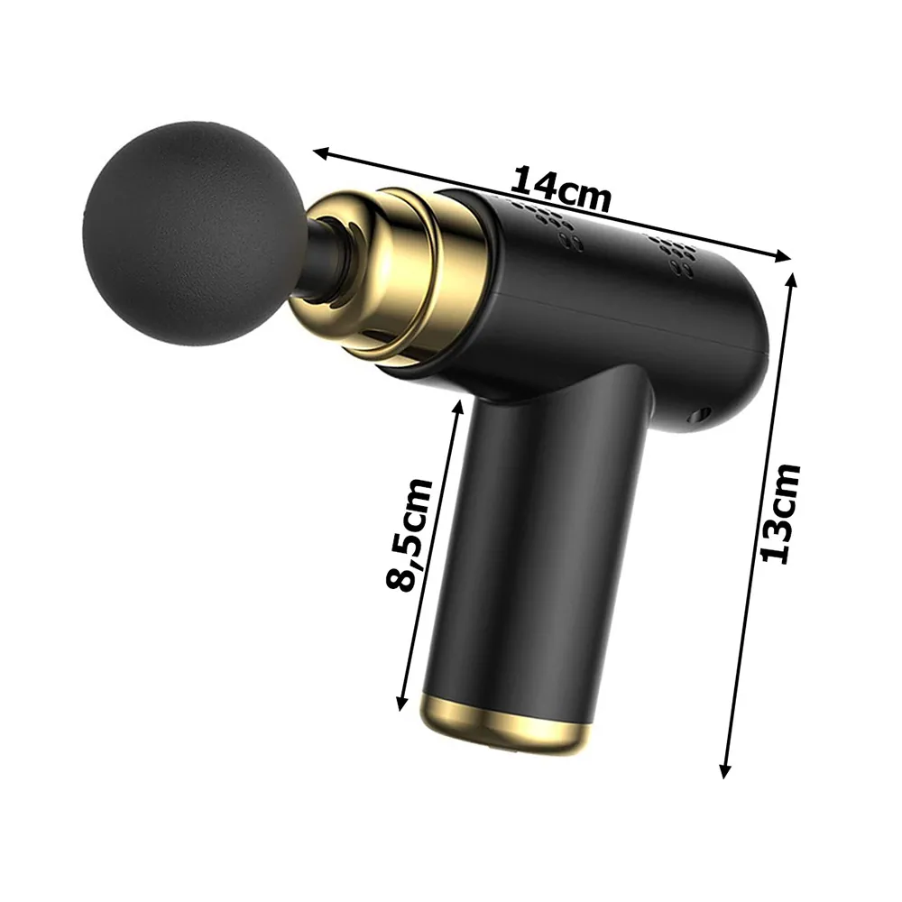Mini massagepistol – kompakt och kraftfull muskelmassager med 6 hastigheter, 4 massagehuvuden och usb-c-laddning - bild 5