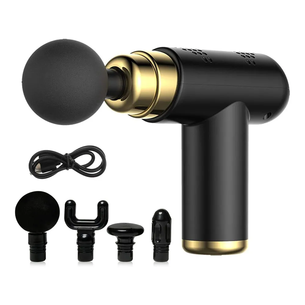 Mini massagepistol – kompakt och kraftfull muskelmassager med 6 hastigheter, 4 massagehuvuden och usb-c-laddning - bild 6