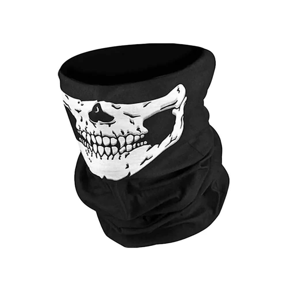 Multifunktionell balaclava & ansiktsscarf med dödskalle-motiv - bild 2