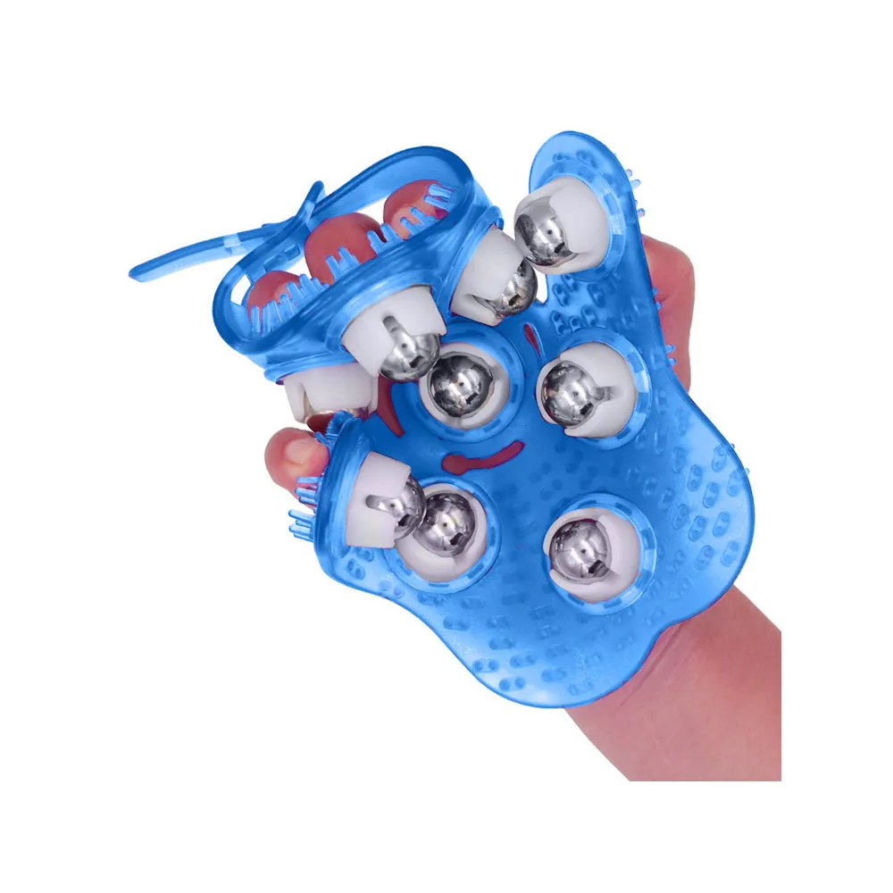 Multifunktionell massagehandske med 9 roterande kulor för nacke och celluliter - bild 6
