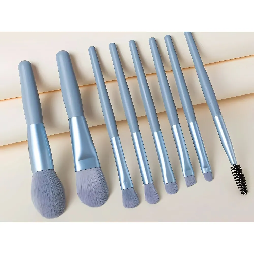 Professionellt set med 8 ögonmakeupborstar & ögonbrynsborstar med etui - bild 4