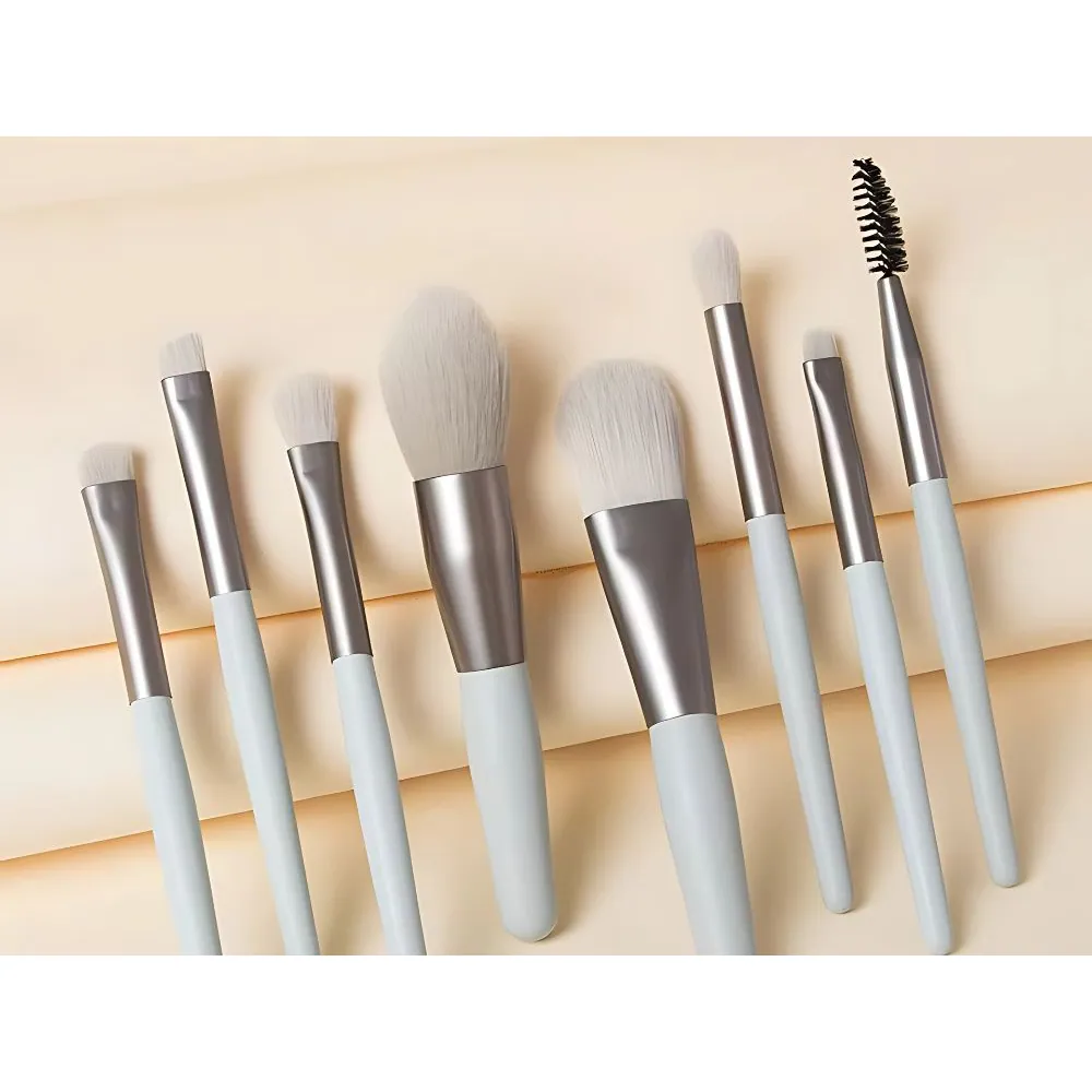 Professionellt set med 8 ögonmakeupborstar & ögonbrynsborstar med etui - bild 8