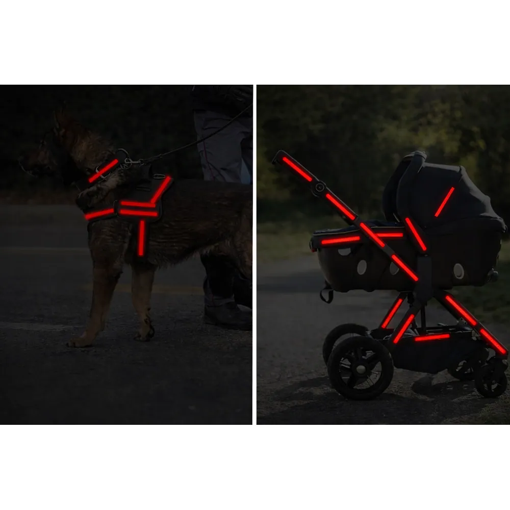 Reflekstape rød 8m selvklebende – refleksbånd for sykkel, bil & mc 1cm - bilde 5