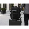 Rymlig kabinväska ryggsäck med usb-port – svart laptopryggsäck för resa