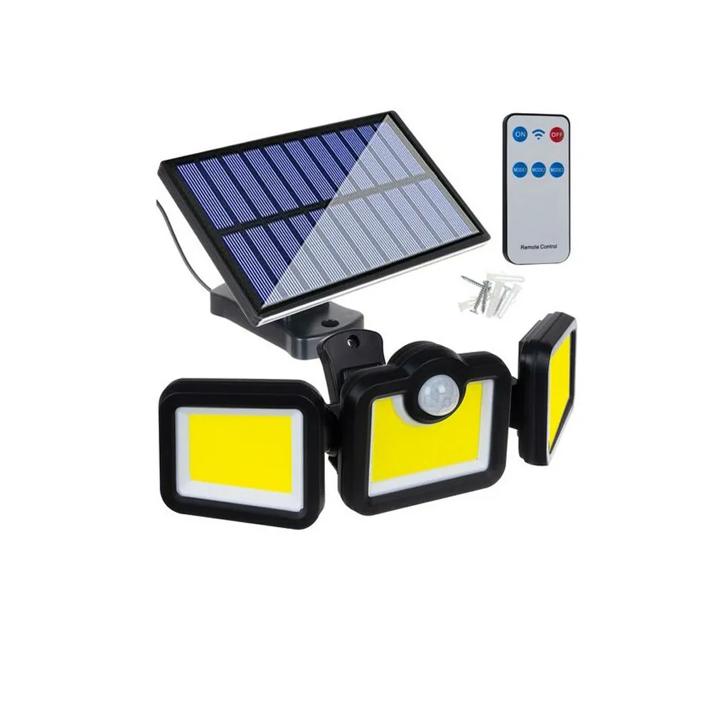 Solcellsdriven spotlight med rörelse- och skymningssensor, extra solpanel - bilde 4