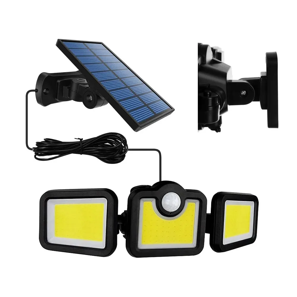 Solcellsdriven spotlight med rörelse- och skymningssensor, extra solpanel - bilde 6