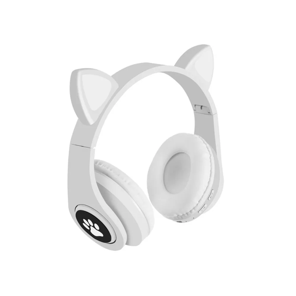 Trådlösa bluetooth hörlurar med kattöron och led-belysning - fm radio & mp3 - bilde 7