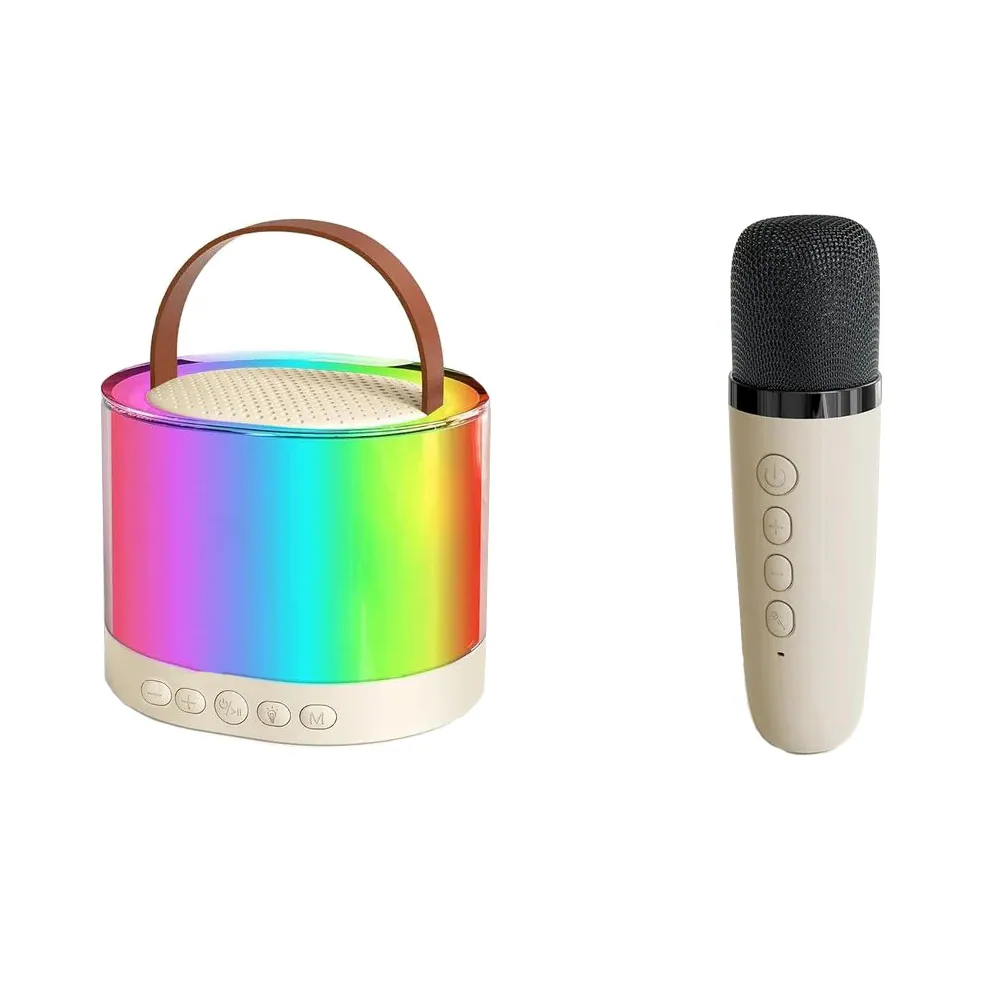 Trådlöst karaoke set med bluetooth högtalare och rgb-belysning - bild 5