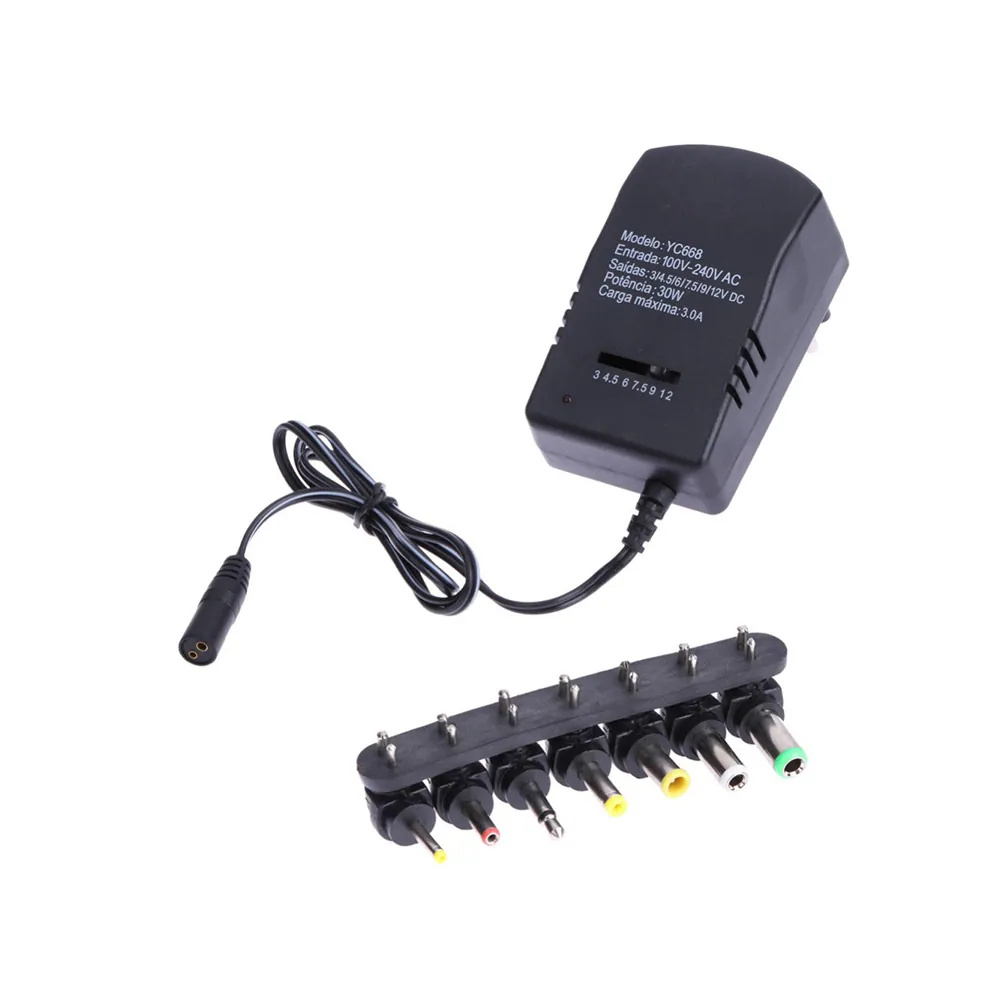 Universal justerbar strömadapter 3–12v 30w med 7 kontakter - bild 3