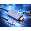 Usb-c till hdmi-kabel 4k uhd 60hz – 1,8 m adapterkabel för tv, skärm & projektor