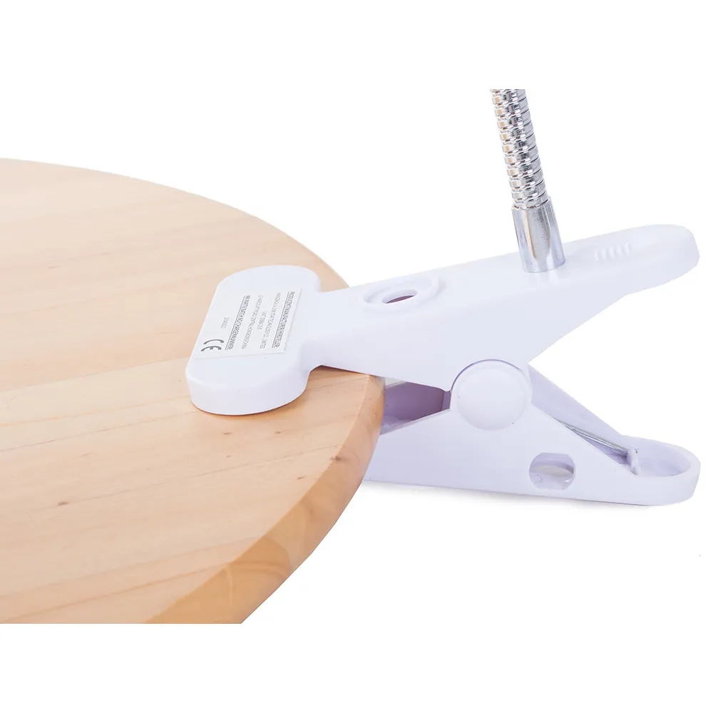 Växtlampa led 200 dioder 20w – grow light med klämma & flexibel arm e27 vit - bild 4